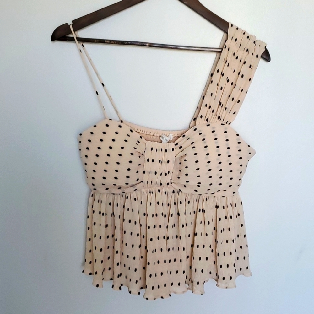 Women Tan/Cream Feel The Rose Top Size M.